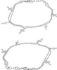 .11CT DIAMOND 14KT WHITE GOLD ROUND MULTI CROSS BY THE YARD ADJUSTABLE BRACELET