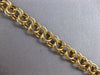ESTATE LONG 14KT YELLOW GOLD 3D CLASSIC SOLID DOUBLE LINK CHARM BRACELET