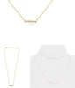 .25CT DIAMOND 14KT YELLOW GOLD 3D ROUND CROWN BAR FUN ADJUSTABLE LOVE NECKLACE