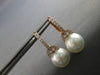 .44CT DIAMOND & AAA SOUTH SEA PEARL 18KT ROSE GOLD 3D LEVERBACK HANGING EARRINGS