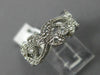 ANTIQUE 1.10CT DIAMOND 14KT WHITE GOLD MILGRAIN ETERNITY ANNIVERSARY RING #18539