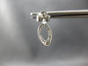 ESTATE .31CT DIAMOND 14KT WHITE GOLD 3D CLASSIC OPEN OVAL FUN HANGING EARRINGS