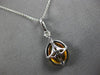 2.47CT DIAMOND & AAA CITRINE 14K WHITE GOLD OVAL & ROUND FLOWER FLOATING PENDANT