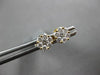 ESTATE .38CT DIAMOND 18KT YELLOW GOLD 3D CLASSIC FLOWER INVISIBLE STUD EARRINGS