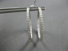 LARGE 1.41CT DIAMOND 18KT WHITE GOLD 3D ROUND INSIDE OUT HOOP HANGING EARRINGS