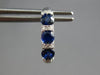 1.61CT DIAMOND AAA SAPPHIRE 18KT WHITE GOLD PAST PRESENT FUTURE HANGING EARRINGS