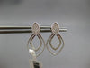 .24CT DIAMOND 14KT WHITE GOLD 3D DOUBLE TEAR DROP LEAF FILIGREE HANGING EARRINGS
