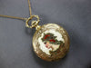ANTIQUE 14KT YELLOW GOLD FILIGREE MULTI COLOR ENAMEL POCKET WATCH/PENDANT #28130