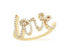 ESTATE .22CT DIAMOND 14KT YELLOW GOLD 3D CLASSIC LOVE RING