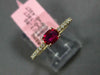 .61CT DIAMOND & AAA RUBY 14KT YELLOW GOLD 3D OVAL & ROUND FRIENDSHIP LOVE RING