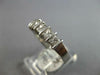 ESTATE .69CT DIAMOND PLATINUM CLASSIC 5 STONE CHANNEL PRINCESS ANNIVERSARY RING