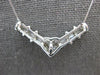 .94CT DIAMOND 14KT WHITE GOLD PRINCESS & ROUND INVISIBLE V SHAPE NECKLACE #27661