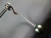 LARGE .52CT DIAMOND & AAA TAHITIAN PEARL 18KT WHITE GOLD SWIRL HANGING EARRINGS