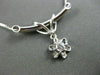 ESTATE .10CT DIAMOND PLATINUM SOLITAIRE DROP FLOWER NECKLACE BEAUTIFUL!! #9487