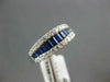 1.29CT DIAMOND & AAA SAPPHIRE 18KT WHITE GOLD ROUND & BAGUETTE ANNIVERSARY RING