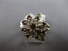 ANTIQUE LARGE .40CT AAA GARNET 14KT WHITE GOLD FLOWER SEMI MOUNT ENGAGEMENT RING