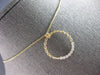 .26CT DIAMOND 14KT YELLOW GOLD 3D ROUND BEZEL CIRCLE OF LIFE ROPE FUN NECKLACE