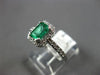 .74CT DIAMOND & AAA EMERALD 14KT WHITE GOLD SQUARE HALO CLASSIC ENGAGEMENT RING