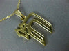 ESTATE 14KT YELLOW GOLD 3D OPEN CHAI CLASSIC LIFE PENDANT #9091