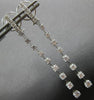 2.11CT DIAMOND 18K WHITE GOLD CLASSIC ROUND BY THE YARD CLIP ON HANGING EARRINGS