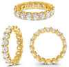 LARGE 3.25CT DIAMOND 14KT YELLOW GOLD 3D ROUND LUCIDA ETERNITY ANNIVERSARY RING