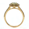.78CT PINK & FANCY YELLOW DIAMOND 18KT YELLOW & ROSE GOLD ROUND ENGAGEMENT RING