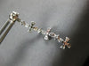 1.28CT DIAMOND 14KT WHITE GOLD 3D ROUND & PRINCESS MULTI FLOWER HANGING EARRINGS