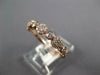 .48CT DIAMOND 14K ROSE GOLD 3D ROUND MULTI FLOWER SEMI ETERNITY ANNIVERSARY RING