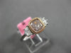 GIA 1.49CT WHITE & PINK DIAMOND 18KT WHITE & ROSE GOLD 3 STONE ENGAGEMENT RING