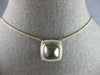 8.33CT DIAMOND & AAA GREEN AMETHYST 14KT YELLOW GOLD SQUARE HALO PYRAMID PENDANT