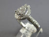 .70CT DIAMOND 18KT WHITE GOLD 3D CLASSIC ROUND CLUSTER PEAR SHAPE HALO LOVE RING
