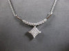 .50CT DIAMOND 14KT WHITE GOLD 3D ROUND & PRINCESS INVISIBLE GEOMETRICAL NECKLACE