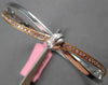 WIDE .64CT WHITE & PINK DIAMOND 18KT WHITE & ROSE GOLD 3D CUFF BANGLE BRACELET