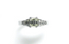 ESTATE 1.40CT DIAMOND 14KT WHITE GOLD 3D BAGUETTE GRADUATING ENGAGEMENT RING
