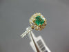 1.13CT DIAMOND & AAA EMERALD 14K 2 TONE GOLD SQUARE HALO FRIENDSHIP PROMISE RING