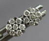 ESTATE SMALL .25CT DIAMOND 14KT WHITE GOLD 3D CLUSTER FLOWER STUD EARRINGS