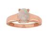 ESTATE .90CT AAA OPAL 14K ROSE GOLD 3D CLASSIC 4 PRONG SOLITAIRE ENGAGEMENT RING