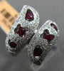 ESTATE WIDE 1.39CT DIAMOND & RUBY 14KT WHITE GOLD ETOILE CRISS CROSS SNAKE RING
