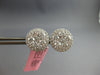 EXTRA LARGE 2.35CT DIAMOND 14KT WHITE GOLD CLUSTER INVIISBLE HALO STUD EARRINGS