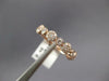 .48CT DIAMOND 14K ROSE GOLD 3D ROUND MULTI FLOWER SEMI ETERNITY ANNIVERSARY RING