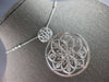 EXTRA LARGE 3.21CT DIAMOND 14KT WHITE GOLD 3D ROUND & BAGUETTE FLOATING PENDANT