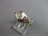 ANTIQUE ART DECO .16CT OLD MINE DIAMOND & AAA RUBY 18K WHITE GOLD 3D RING #27470