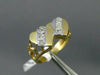 ESTATE .10CT DIAMOND 14KT WHITE & YELLOW GOLD 3D DOUBLE HEART LOVE RING #24478