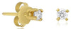 ESTATE .10CT DIAMOND 14KT YELLOW GOLD 3D CLASSIC SOLITAIRE 4 PRONG STUD EARRINGS