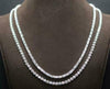 LARGE & LONG 25.65CT DIAMOND 18KT WHITE GOLD 3D ROUND & BAGUETTE TENNIS NECKLACE