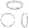 .15CT DIAMOND 14KT WHITE GOLD ROUND SEMI ETERNITY WEDDING BAND ANNIVERSARY RING