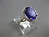 4.35CT DIAMOND & AAA AMETHYST 14KT WHITE GOLD 3D OVAL & ROUND LOVE KNOT FUN RING
