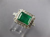 2.42CT DIAMOND & AAA EMERALD 14KT WHITE GOLD 3D BEZEL FILIGREE ENGAGEMENT RING