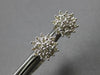 ESTATE .40CT DIAMOND 14KT WHITE GOLD CLASSIC CLUSTER FLOWER STAR STUD EARRINGS