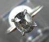 1.46CT SALT & PEPPER DIAMOND 18KT WHITE GOLD 3D SOLITAIRE OVAL ENGAGEMENT RING